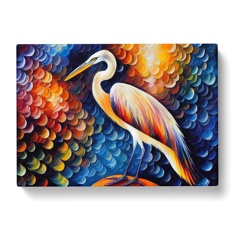 Heron Bird Abstract Vol.2 - Wrapped Canvas, 50cm H x 76cm W x 3cm D