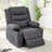 Extendable Armrest Swivel Glider Chair, 360° Rotation Rocking Chair With Cup Holders & Side Pockets-314941592