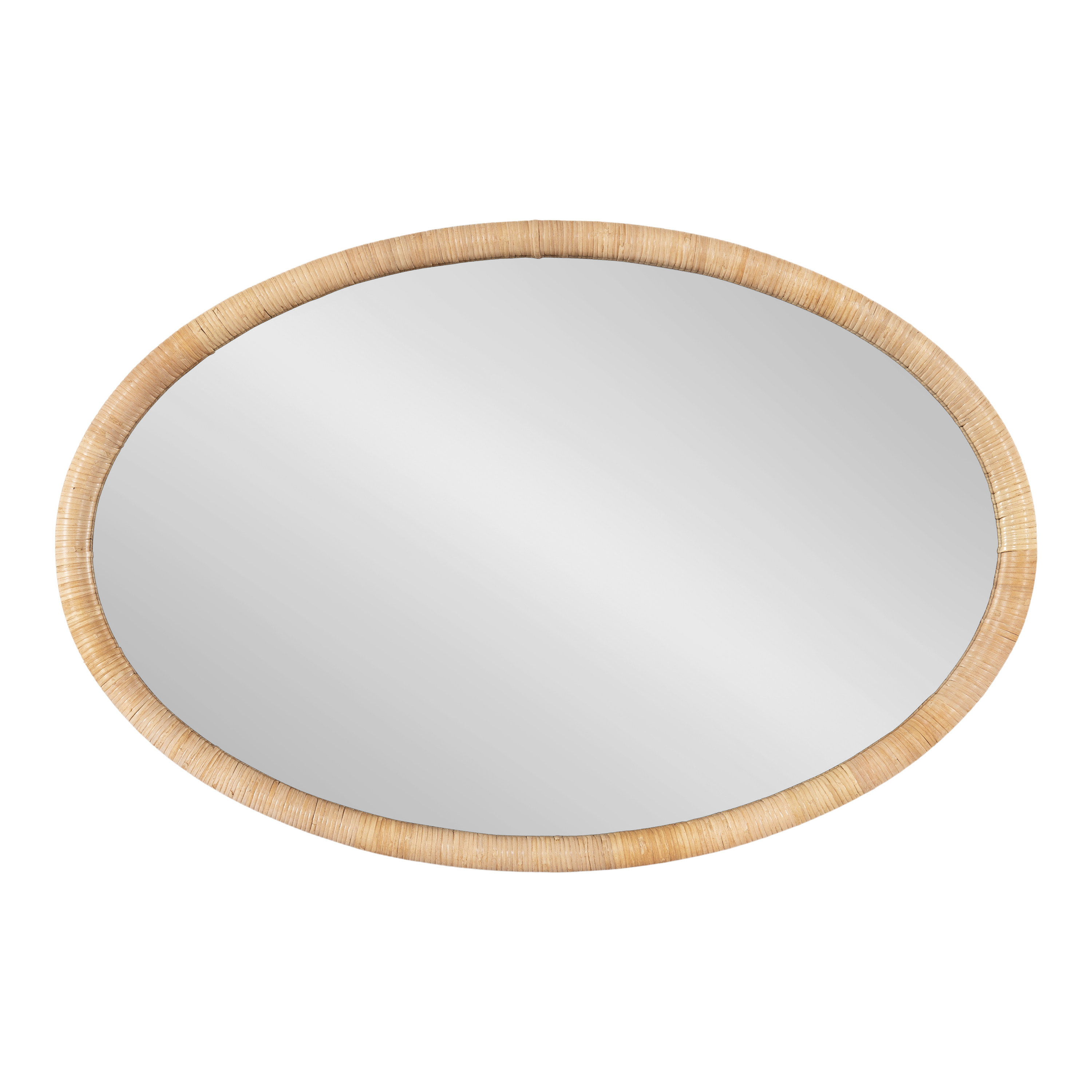 Bay Isle Home™ Oval Rattan Wall Mirror | Wayfair