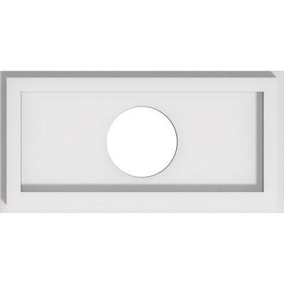 Rectangle Architectural Grade PVC Contemporary Ceiling Medallion 3" Inside Diameter