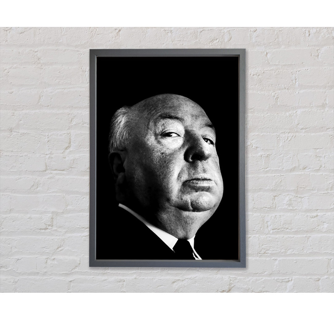 Alfred Hitchcock Porträt - Einzelner Bilderrahmen Kunstdrucke auf Leinwand