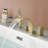 4 Hole Deck Mounted Tub Faucet With Handheld Shower Waterfall Bathtub Faucets Brass Single Handle Tub Fillers With Valve-109589546