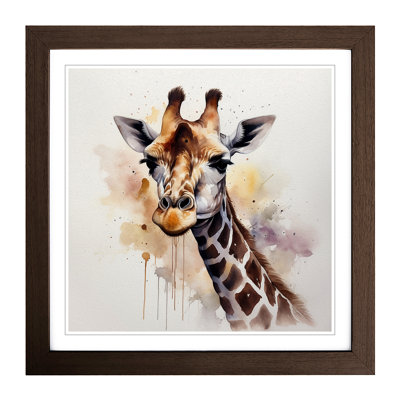 Giraffe Watercolour No.1 - Framed Print
