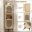 Grande armoire de salle de bain de coin, armoire de rangement de coin 65 po avec 2 portes creuses | Tablette d'angle Bhoho avec 2 portes et 6 tablettes