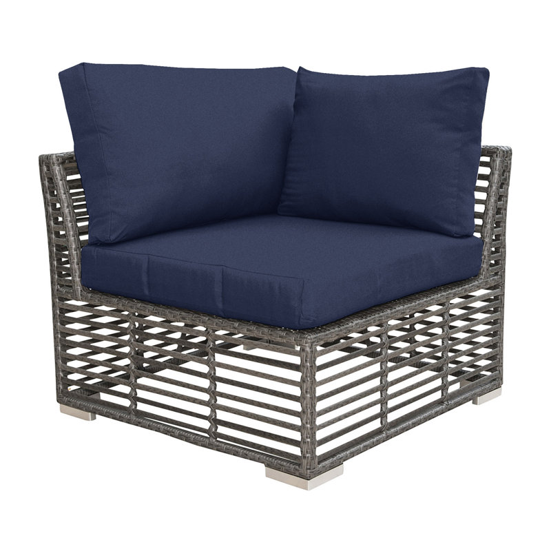 Outdoor Lounge Chair, Canvas Navy Sunbrella® Canvas