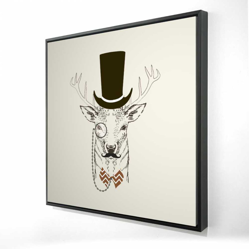 Aristocrat Roe Deer - Framed Canvas Home Decor Art