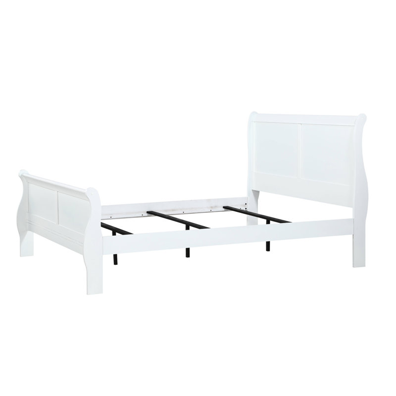 Tête de lit pleine grandeur blanche de la collection avec maquillage en bois massif, fonds de tiroir, H 56,3 po x 5,4 po x 46,8 po - de la collection, pièce unique pour compléter le lit