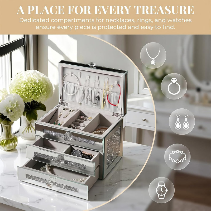Jewellery Box Glass Jewellery Box +