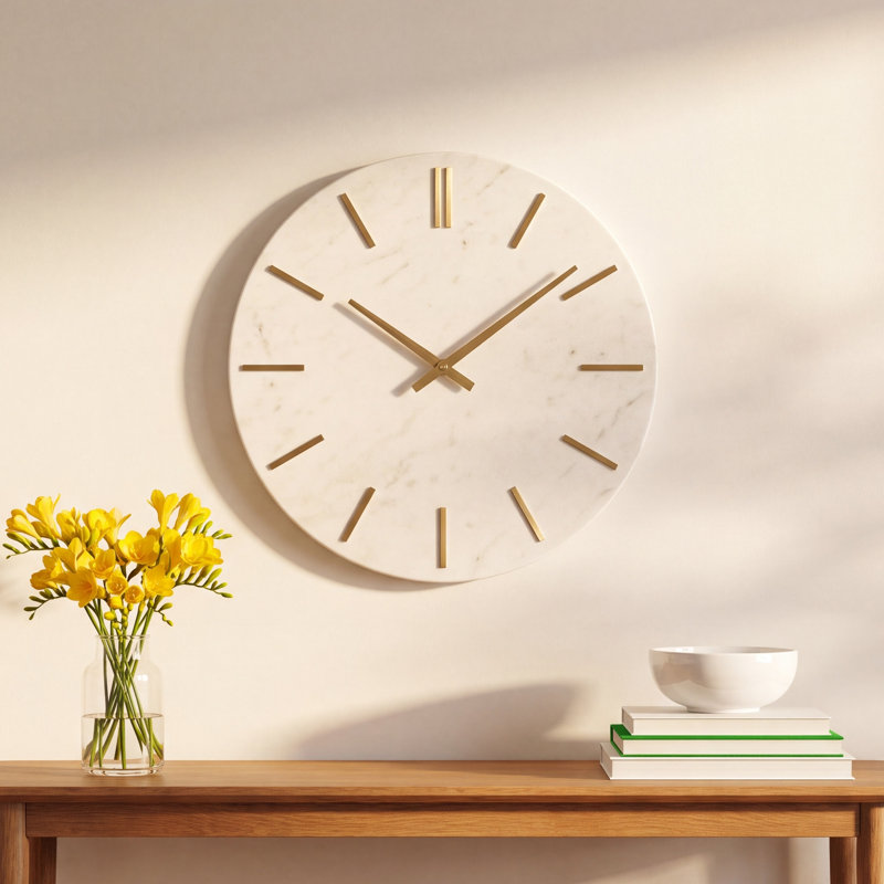 Reese Marble Wall Clock