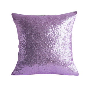 Lavender Glitz And Glam Party Sequin Pillow Cover 18x18