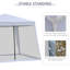 Tente pour auvent d'extérieur 10 pi x 10 pi Outsunny-88028124