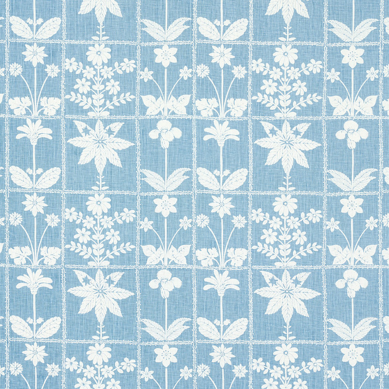 Georgia Wildflowers Fabric, Blue