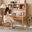 Bureaux rectangulaires en bois massif Burlywood-107362572