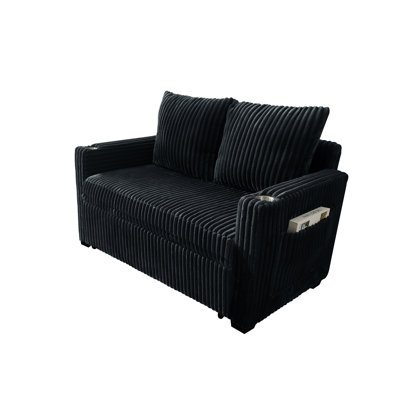 cushioned recliner sofa bed with USB charging function