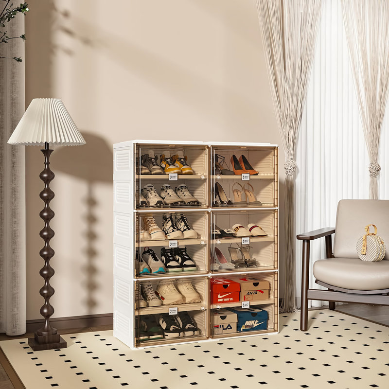Armoire de rangement pour chaussures pour 24 paires empilable