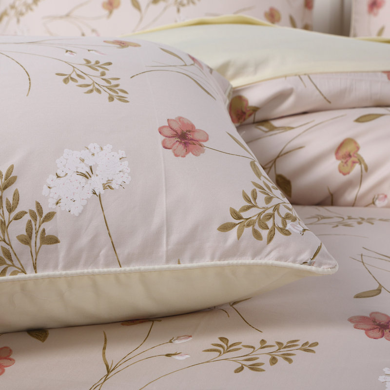  Ensemble de housse de couette 100% coton égyptien 800TC, 3 pièces, ensemble de literie de luxe élégant, chic et shabby chic, doux et respectueux de la peau, motif botanique esthétique pour chambre d'amis toutes saisons