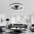 Modern Smart Crystal Ceiling Fan Light, Silent DC Motor with App Control