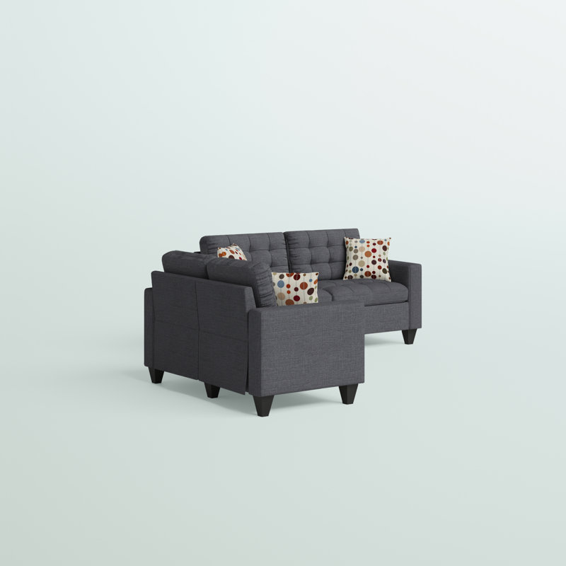 Amia 2 - Piece Living Room Set, Blue Gray Polyester Blend