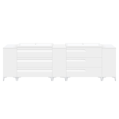 96'' Single Bathroom Vanity with Resin Top