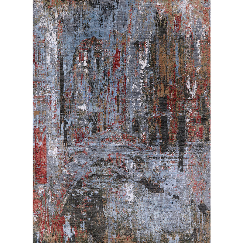 Tapis bleu / rouge / noir Braddyville, Rectangle 8 pi x 10 pi