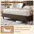 Melaya Wingback Upholstered Platform Bed Frame-640475837-640475838