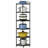 64.96“H triangular 6-story freestanding floor pot holder placed in corner