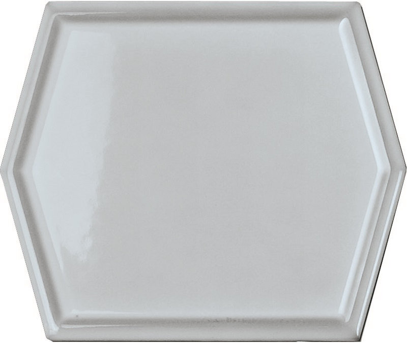 Chantelle 5 po x 6 po Carreau de céramique hexagonal biseauté brillant, Rhotek