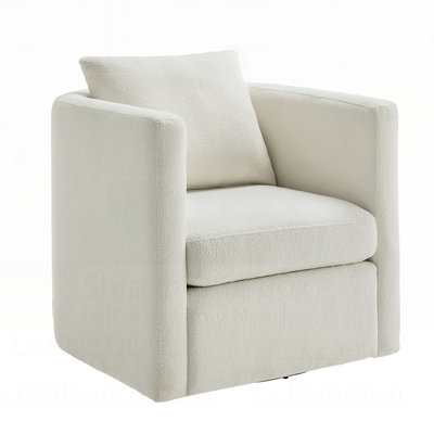 Sutton Fabric Upholstery Swivel Barrel Chair