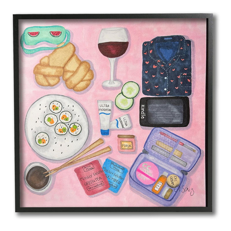 «Weekend Night In Giclee Art» par Ale Saiz Studio, Giclée encadrée noir minuit, H 17 po x l 17 po
