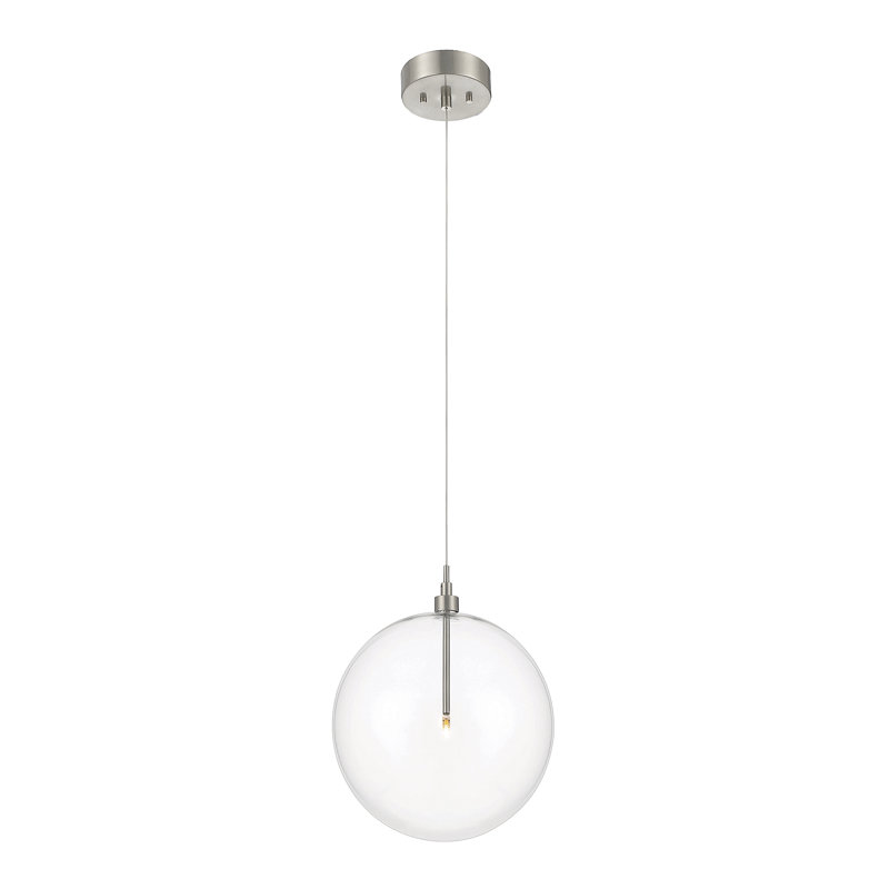 Luminaire suspendu 1 lumière Jeanna, Nickel
