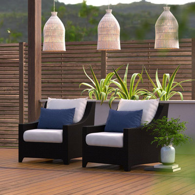 Chaise de patio avec coussins Sunbrella Fionnula