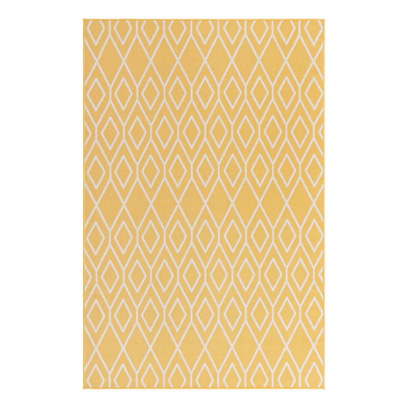 Elvie Turks and Caicos Indoor/Outdoor Rug, Rectangle 6'1" x 9'