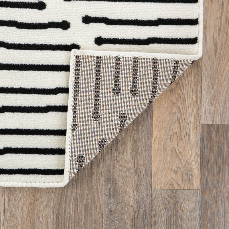 Tapis à rayures Markeem, Rectangle 7 pi 10 po x 10 pi
