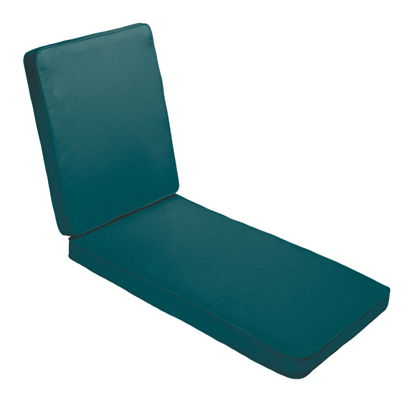 Outdoor 3'' Chaise Lounge Seat / Back Cushion, 3" H x 24" W x 73" D, Atlantis