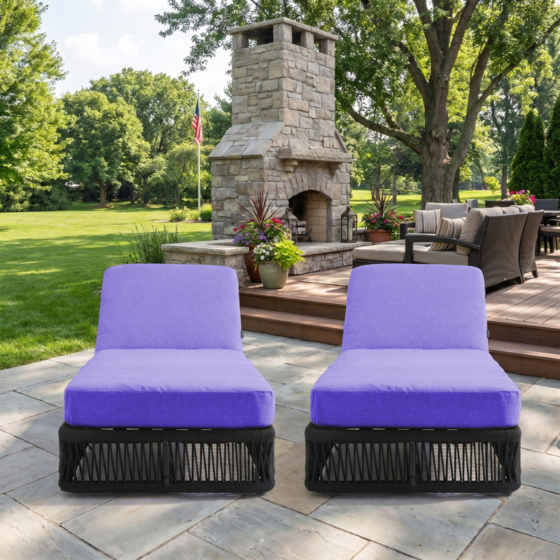 Outdoor Chaise Lounge, Deep Purple