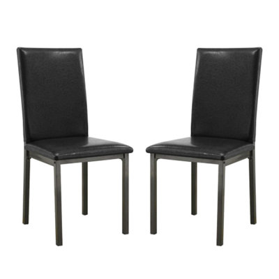 Chaises d'appoint rembourrées en similicuir