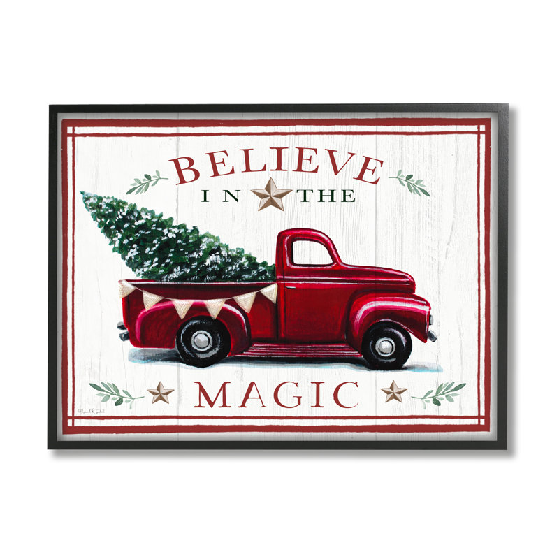 Believe In Magic, H 16 po x l 20 po x P 1,5 po, Giclée encadrée noir minuit