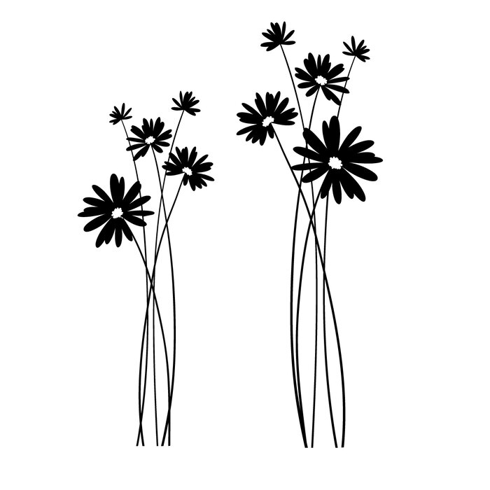 FiresideHome Tall Flowers - Daisy Wall Decal & Reviews | Wayfair