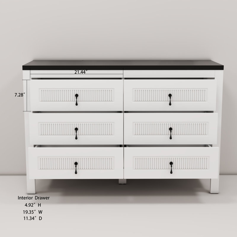 Kadedra 47.5'' W 6 - Drawer Dresser