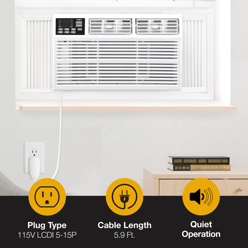 Whirlpool 10,000 BTU 115V Window-Mounted Air Conditioner with Remote Control, 10000