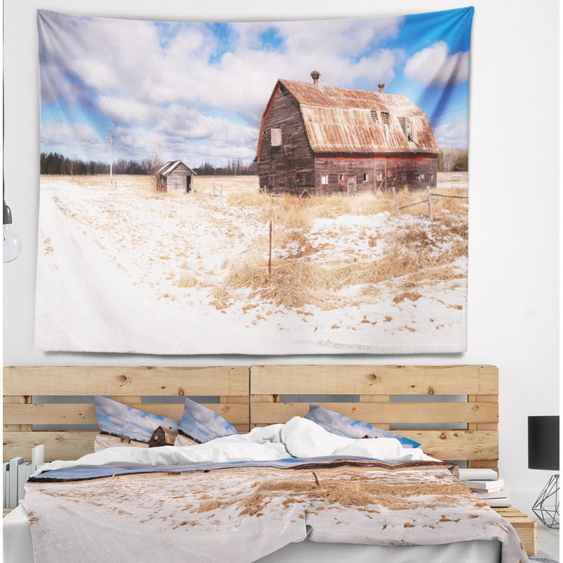 Tapisserie paysage ranch, H 32 po x l 39 po