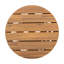 Table d'appoint ronde et durable en bois d'acacia, pour la détente en plein air et le divertissement dans les cours, les pelouses et les balcons.-2108178051