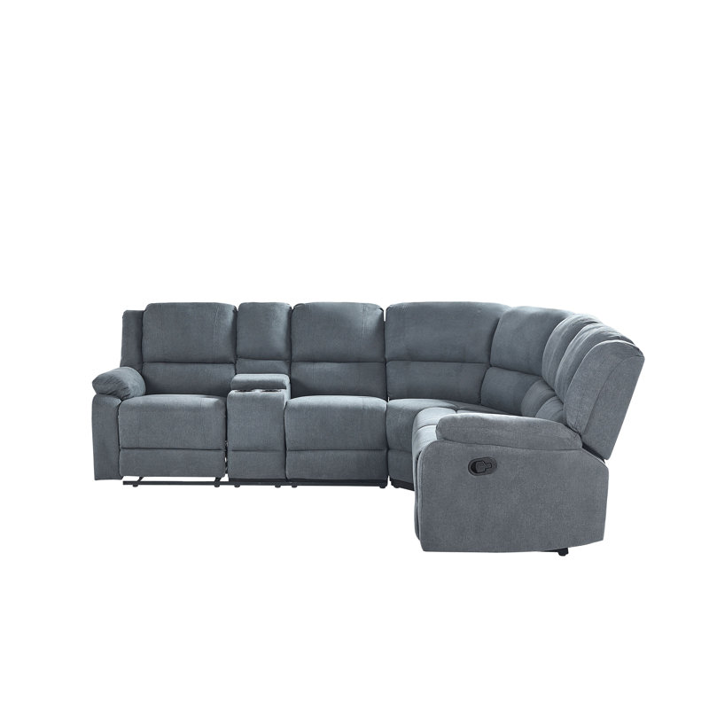 Abdulbari 5 Seater Reclining Corner Sofa , Manual