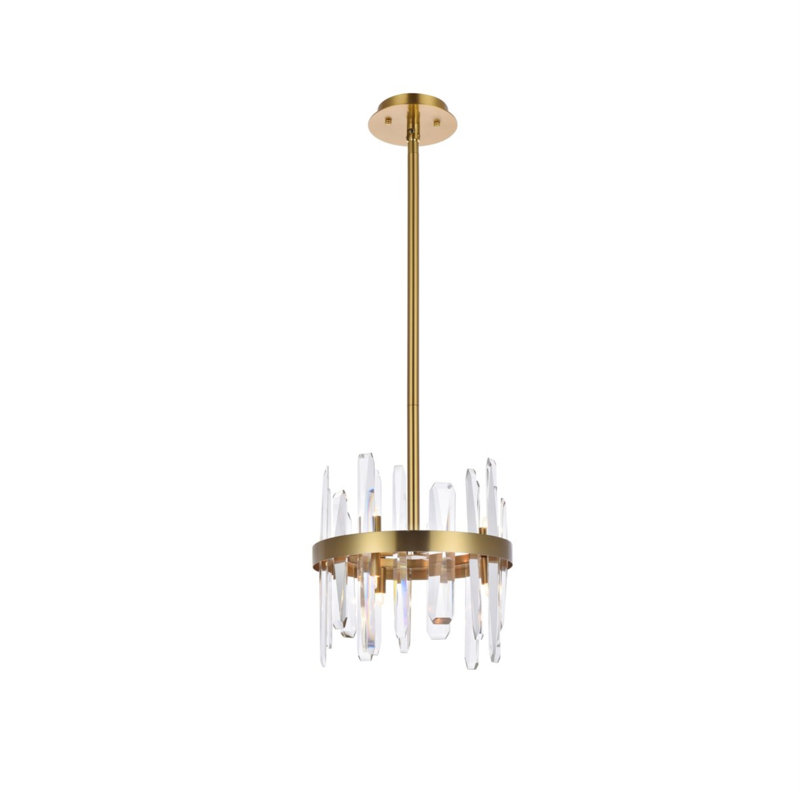 Marlow 6 - Light Unique/Statement Pendant, Satin Gold, 57.5" H x 12" W x 12" D