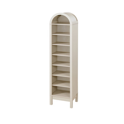 71" H Arched Engineered Wood Bathroom Storage Cabinet