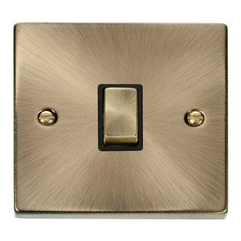 Antique Brass 1 Gang 20A Ingot DP Switch