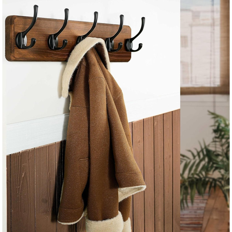Steel Wall Hook, Black/Brown