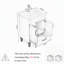 Meuble-lavabo moderne avec lavabo, 2 portes, 1 grand tiroir, charnières à fermeture douce, poignée en métal et pattes pour un montage facile-2135398-2135402