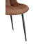 Chaise de salle à manger moderne en tissu brun avec motif de grille élégant