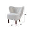Chaise d'appoint blanche avec assise confortable et élégante